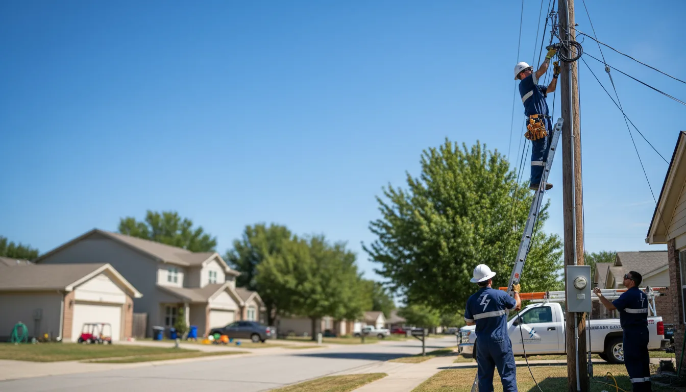 Residential electrician providing installation services in Lansing, IA